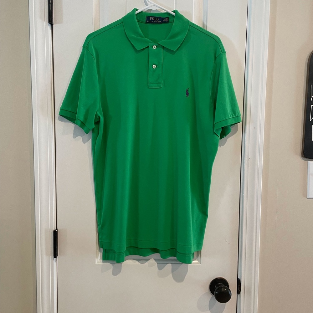 Men’s Green Short-Sleeve Polo Sz:L